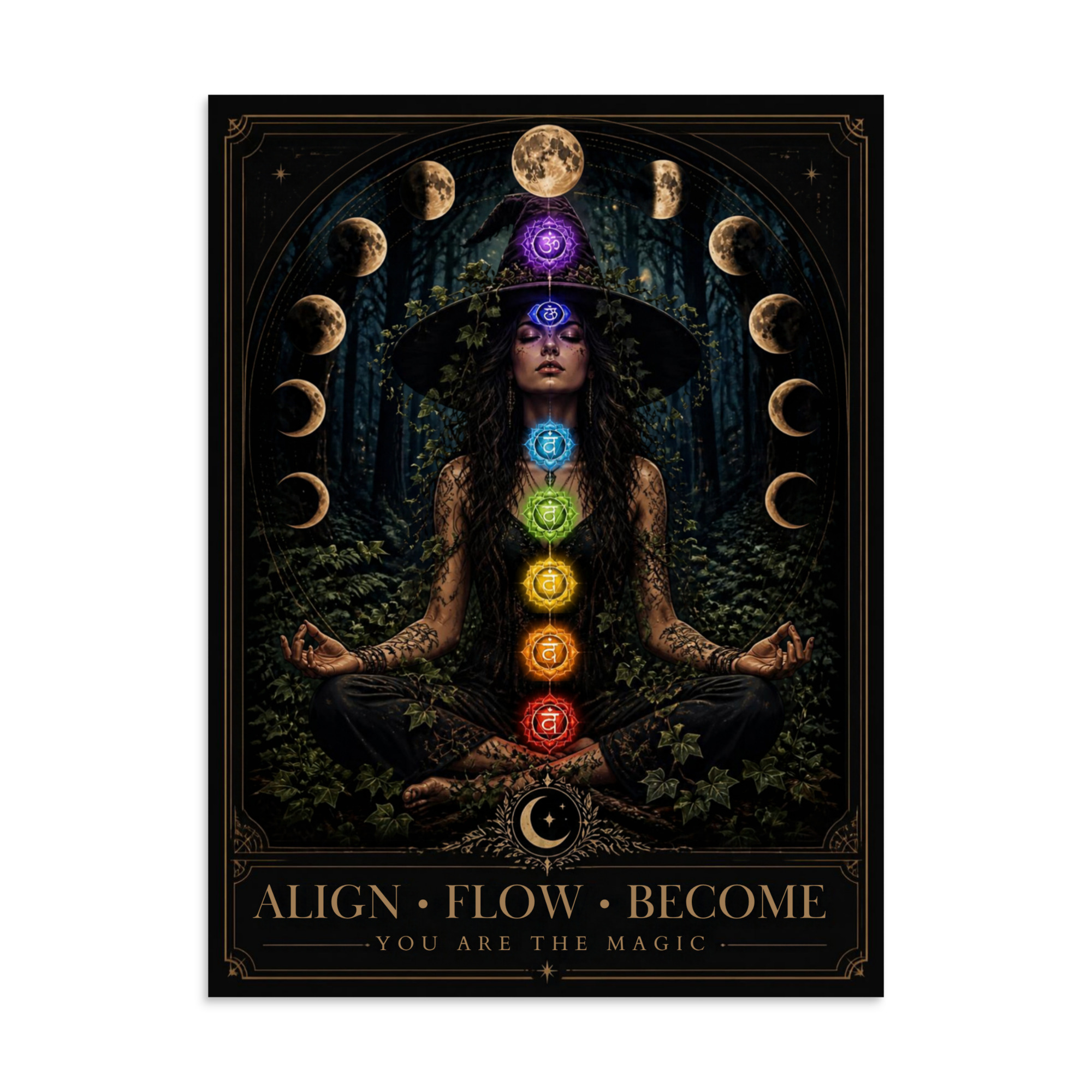 Witchy Mystic Chakra Poster